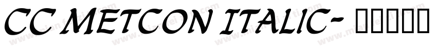 CC Metcon Italic字体转换